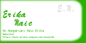 erika maic business card